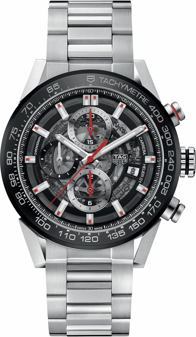 Tag Heuer Carrera Self winding Automatic Black Mens Watch CAR201V.BA0714 
