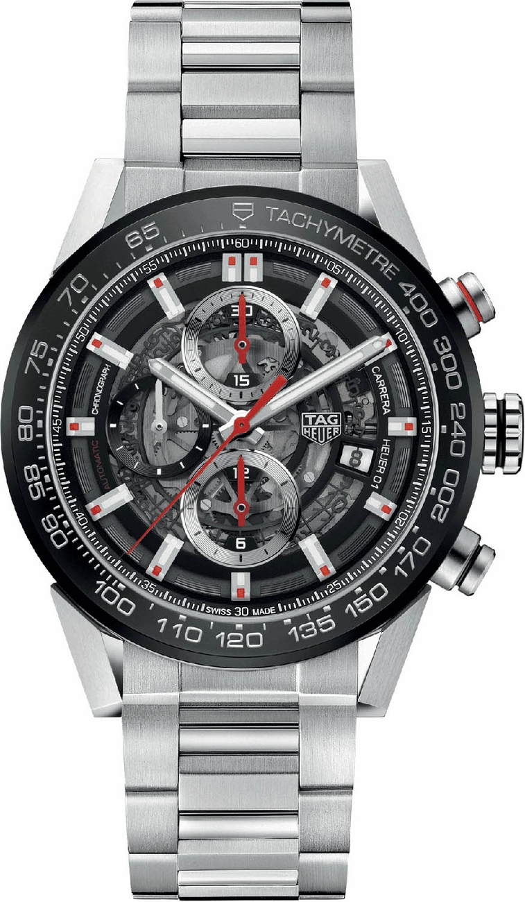 Tag Heuer Carrera Self winding Automatic Black Mens Watch CAR201V.BA0766 