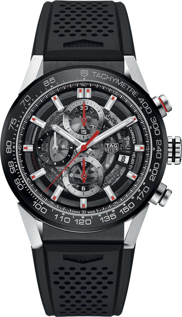 Tag Heuer Carrera Self winding Automatic Black Mens Watch CAR201V.FT6046 