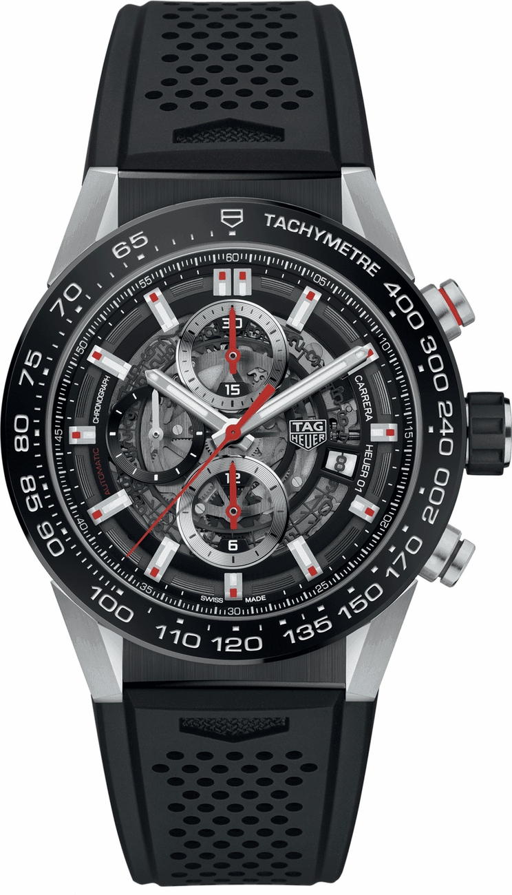 Tag Heuer Carrera Self winding Automatic Black Mens Watch CAR201V-FT6087 