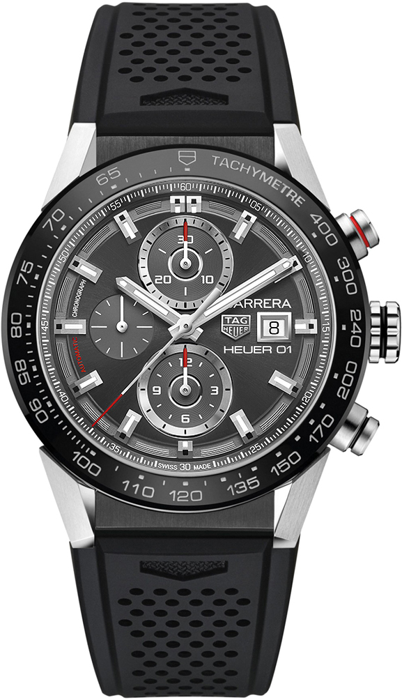 Tag Heuer Carrera Self winding Automatic Grey Mens Watch CAR201W-FT6046 