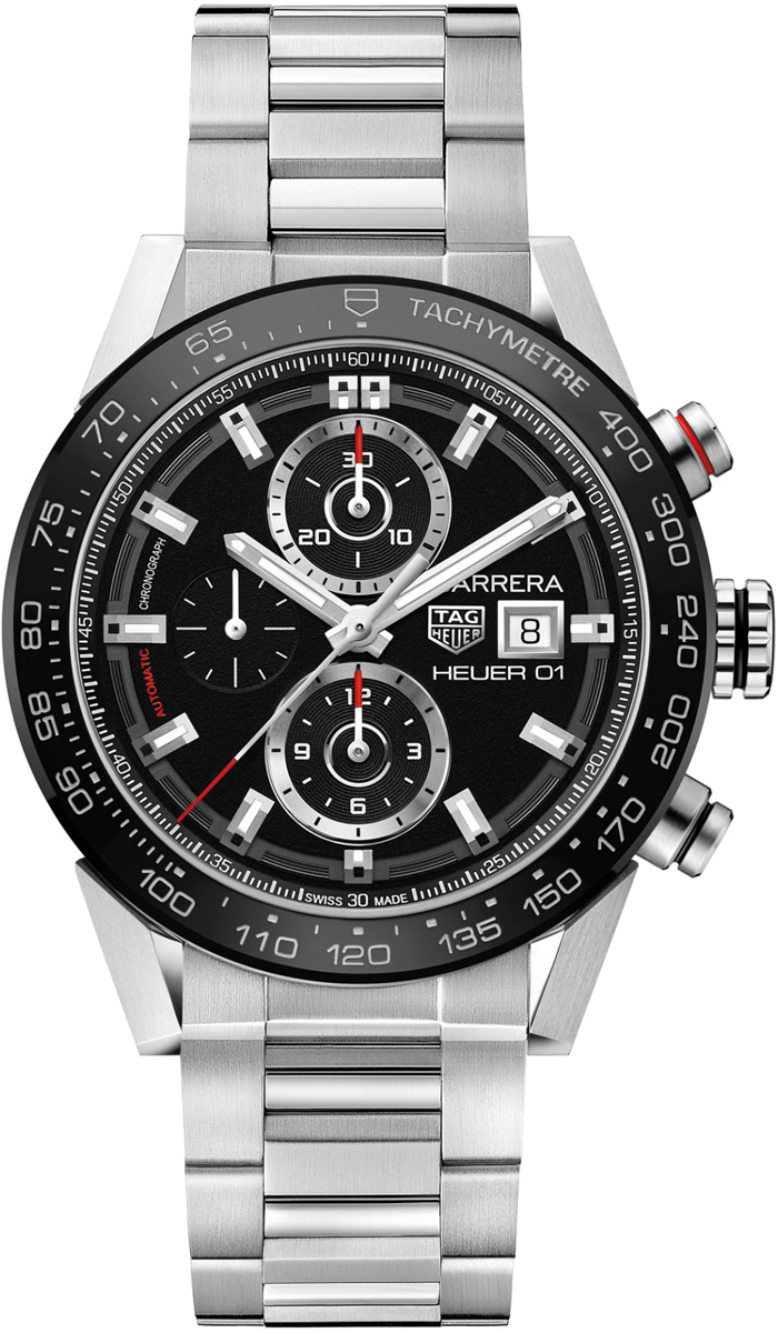 Tag Heuer Carrera Self winding Automatic Black Mens Watch CAR201Z.BA0714 