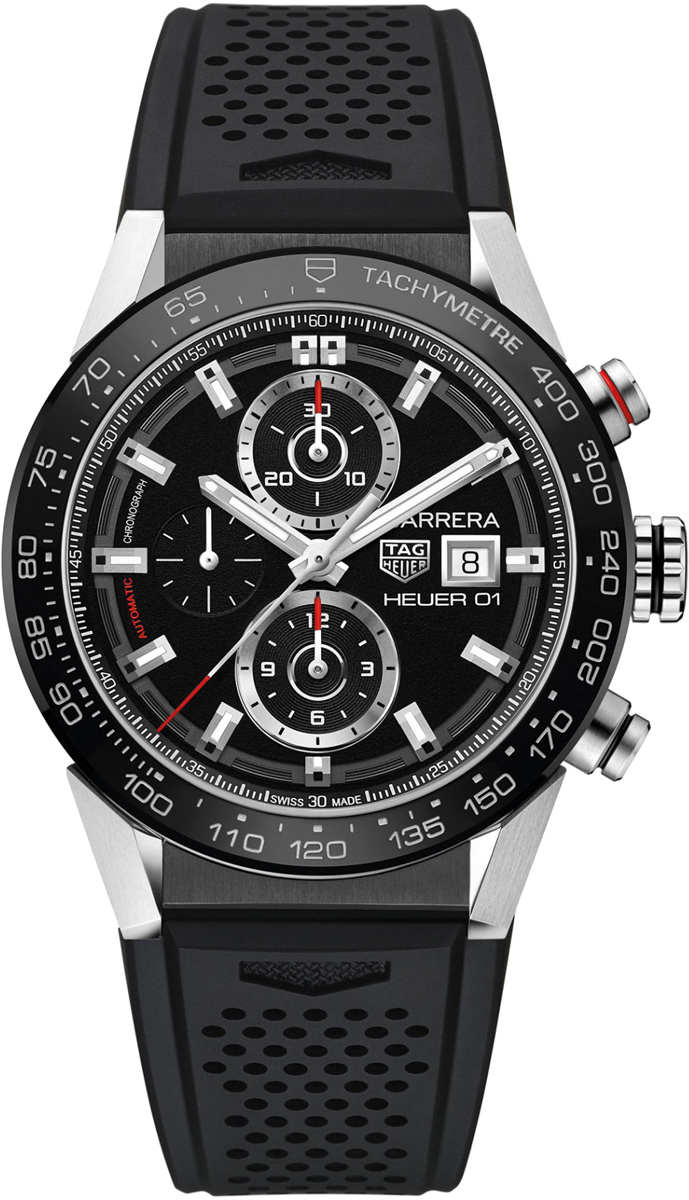 Tag Heuer Carrera Self winding Automatic Black Mens Watch CAR201Z.FT6046 