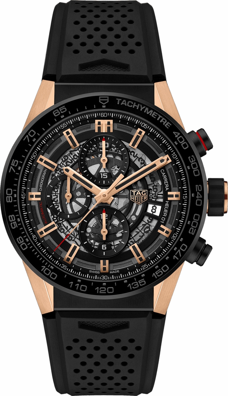 Tag Heuer Carrera Self winding Automatic Black Mens Watch CAR205A.FT6087 