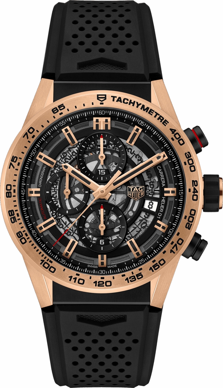 Tag Heuer Carrera Self winding Automatic Black Mens Watch CAR205B.FT6087 
