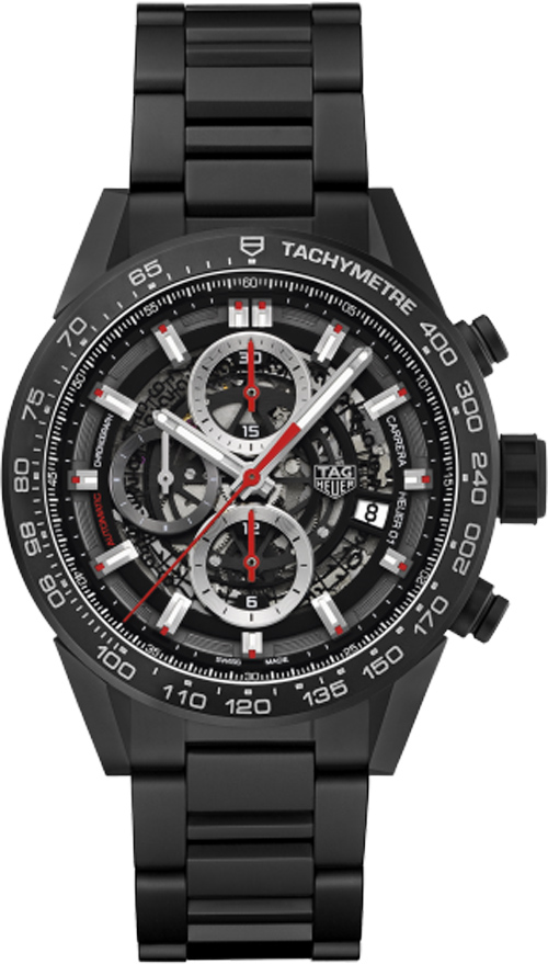 Tag Heuer Carrera Self winding Automatic Black Mens Watch CAR2090.BH0729 