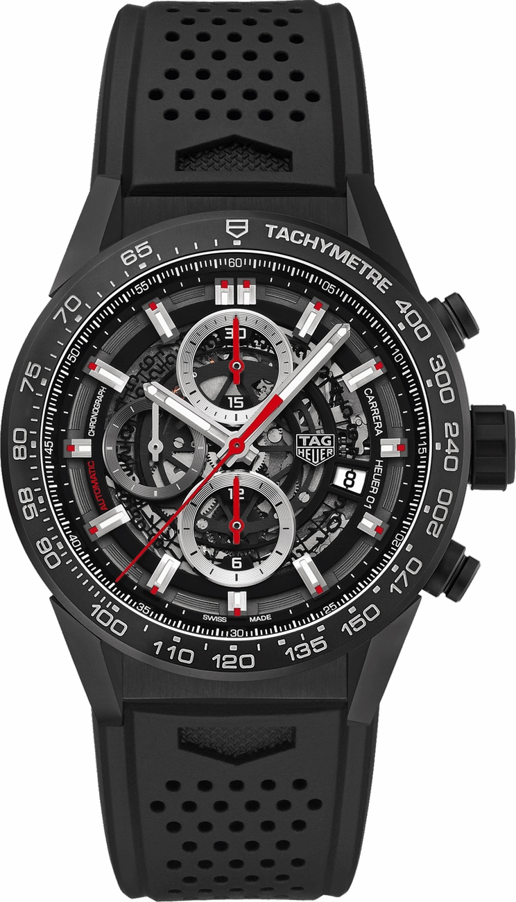 Tag Heuer Carrera Self winding Automatic Black Mens Watch CAR2090.FT6088 