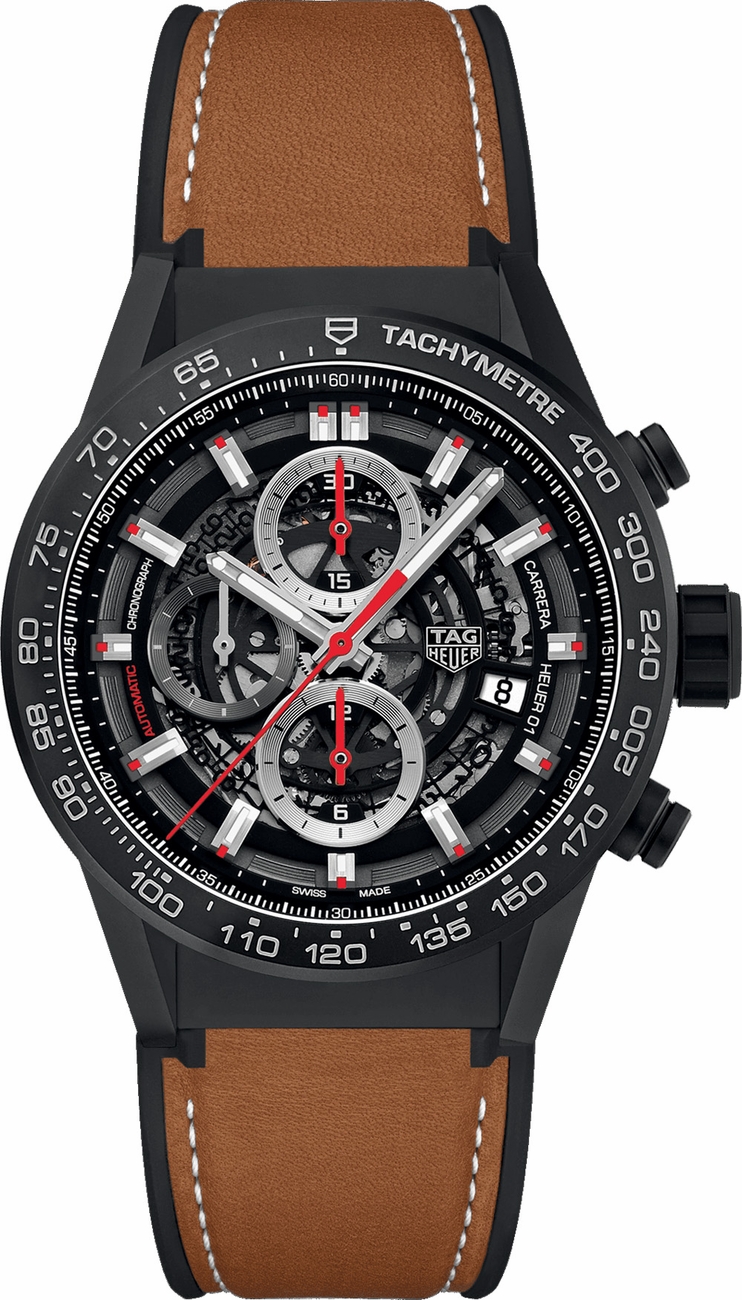 Tag Heuer Carrera Self winding Automatic Black Mens Watch CAR2090.FT6124 
