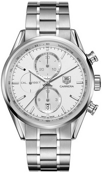 Tag Heuer Carrera Self winding Automatic Silver Mens Watch CAR2111.BA0720 
