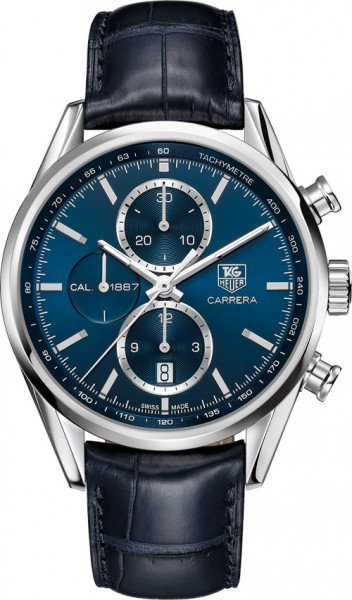 Tag Heuer Carrera Self winding Automatic Blue Mens Watch CAR2115.FC6292 