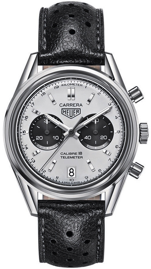 Tag Heuer Carrera Self winding Automatic Silver Mens Watch CAR221A.FC6353 