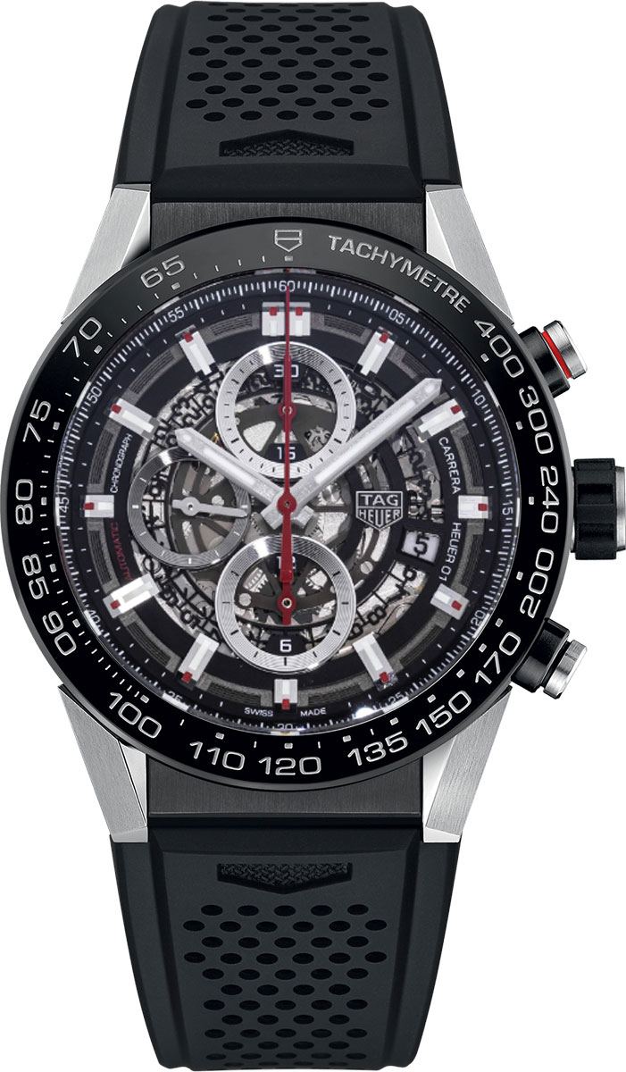 Tag Heuer Carrera Self winding Automatic Black Mens Watch CAR2A1Z.FT6044 