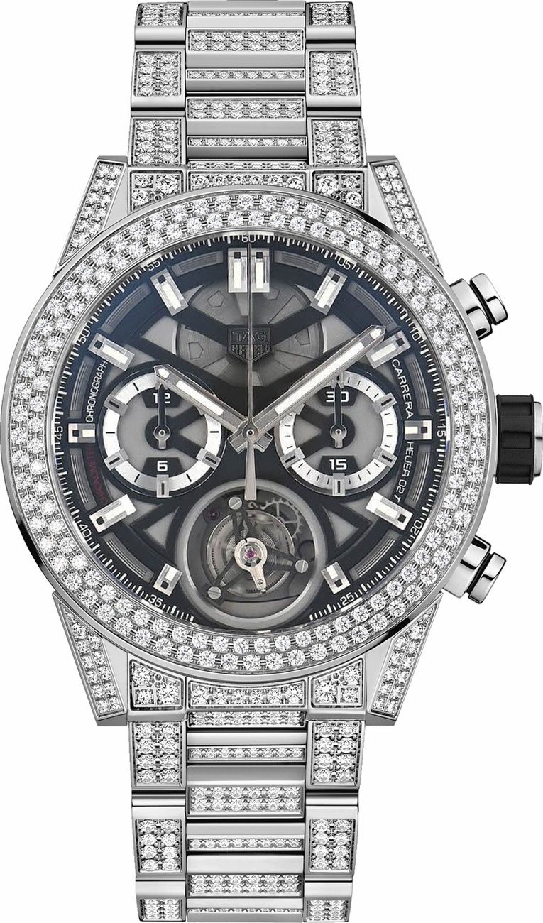 Tag Heuer Carrera Self winding Automatic Chronometer Black Mens Watch CAR5A1Z-BA0510 