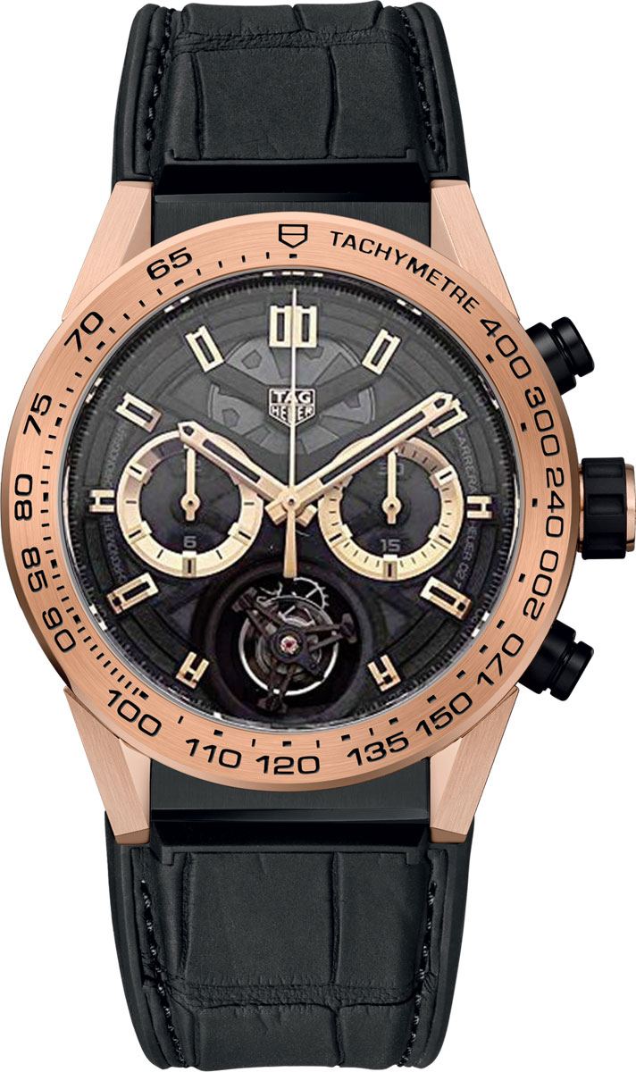 Tag Heuer Carrera Self winding Automatic Chronometer Black Mens Watch CAR5A5Z-FC6377 