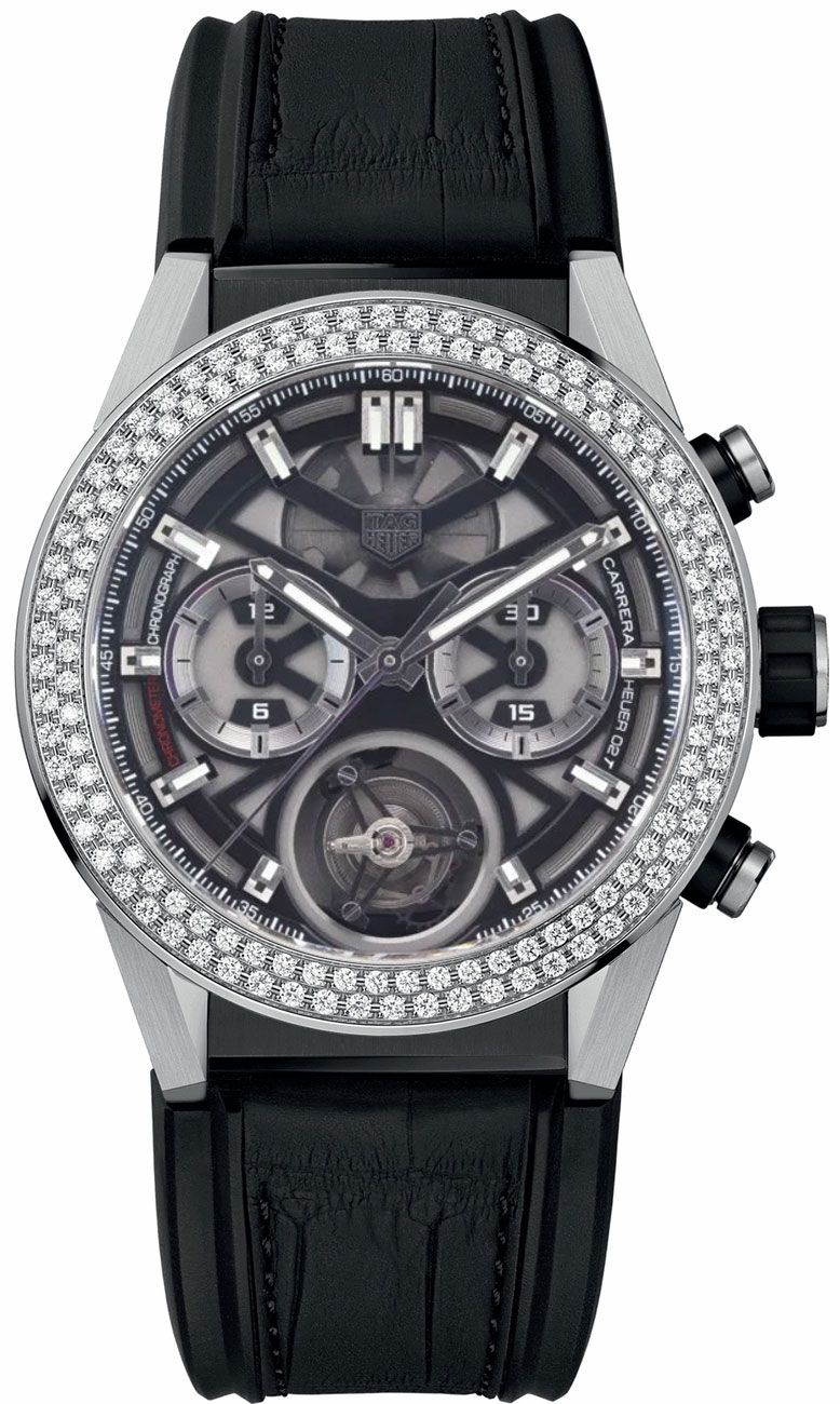 Tag Heuer Carrera Self winding Automatic Chronometer Black Mens Watch CAR5A80.FC6377 