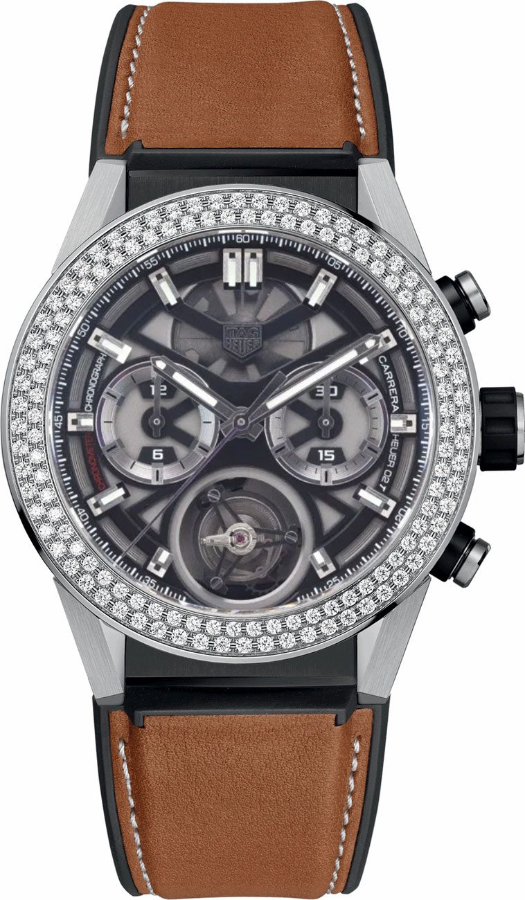 Tag Heuer Carrera Self winding Automatic Chronometer Black Mens Watch CAR5A80.FT6072 