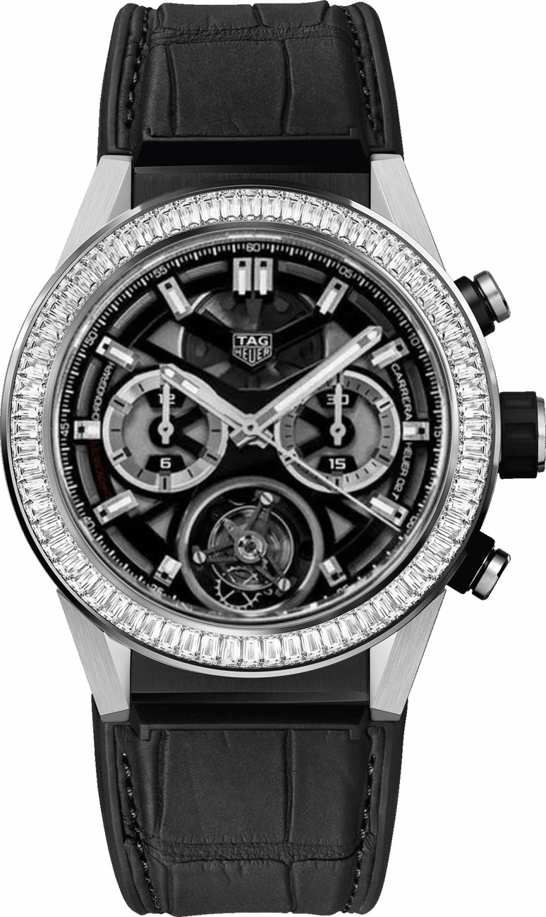 Tag Heuer Carrera Self winding Automatic Chronometer Black Mens Watch CAR5A81-FC6377 