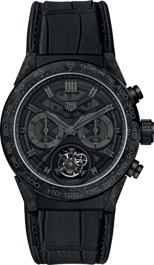Tag Heuer Carrera Self winding Automatic Chronometer Black Mens Watch CAR5A8P.FC6415 