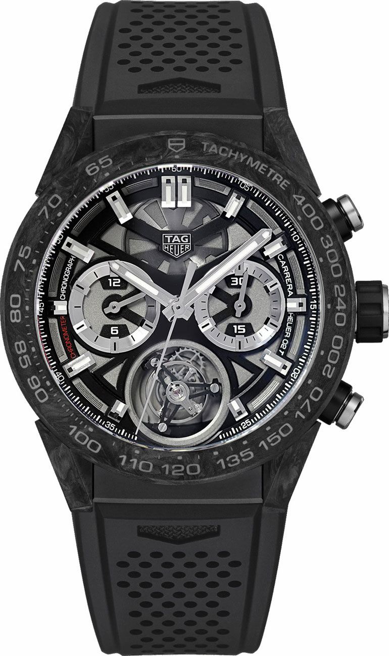 Tag Heuer Carrera Self winding Automatic Chronometer Black Mens Watch CAR5A8W.FT6071 