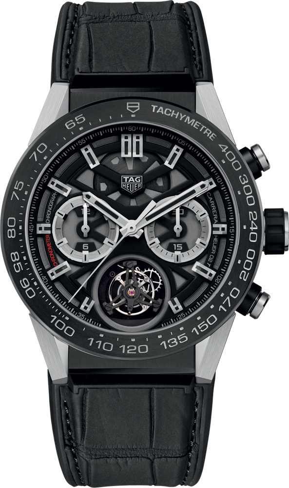 Tag Heuer Carrera Self winding Automatic Black Mens Watch CAR5A8Y.FC6377 