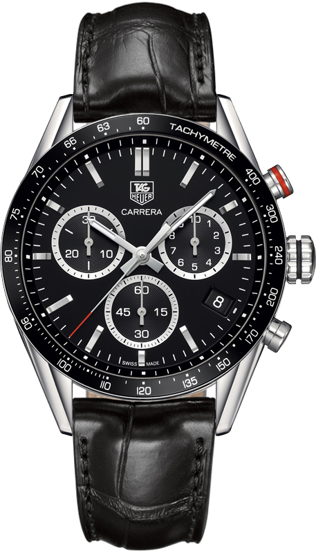 Tag Heuer Carrera Battery Operated Quartz Black Mens Watch CV1A10-FC6235 