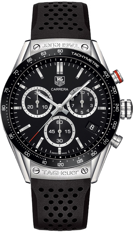 Tag Heuer Carrera Battery Operated Quartz Black Watch CV1A10-FT6019 