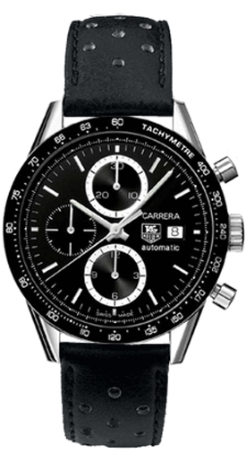 Tag Heuer Carrera Self winding Automatic Black Mens Watch CV2010.FC6233 