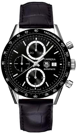 Tag Heuer Carrera Self winding Automatic Black Mens Watch CV2010-FC6266 