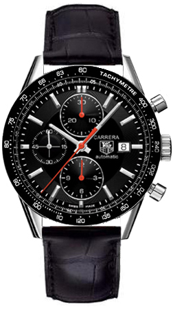 Tag Heuer Carrera Self winding Automatic Black Mens Watch CV2014-FC6266 