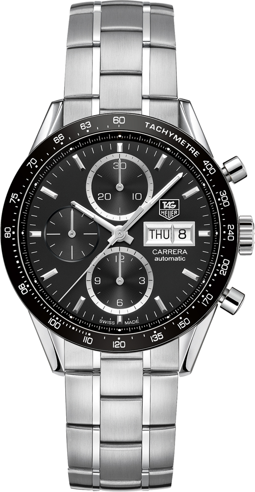 Tag Heuer Carrera Self winding Automatic Black Mens Watch CV201AG.BA0725 