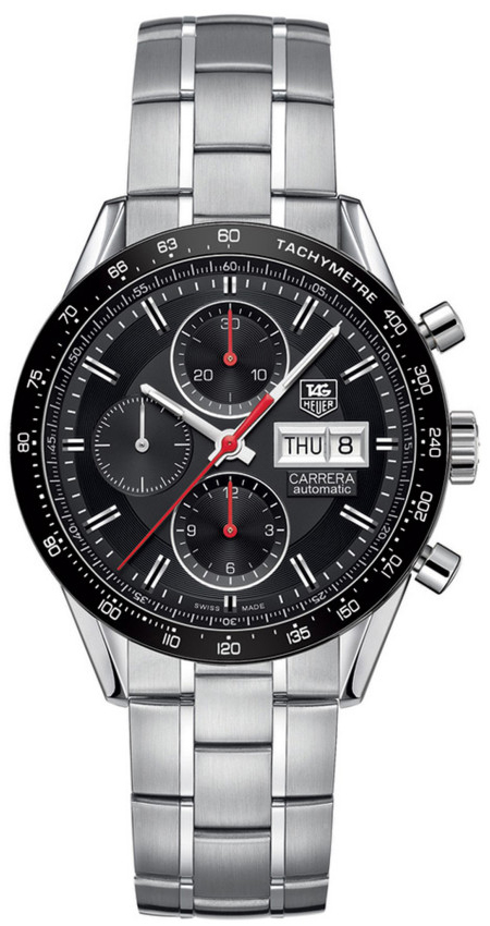 Tag Heuer Carrera Self winding Automatic Black Mens Watch CV201AH.BA0725 
