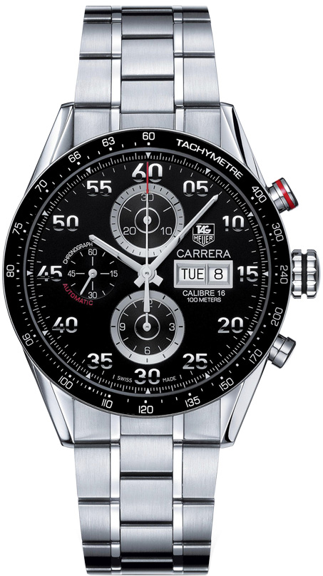 Tag Heuer Carrera Self winding Automatic Black Mens Watch CV2A10.BA0796 