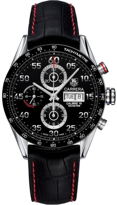 Tag Heuer Carrera Self winding Automatic Black Mens Watch CV2A10-FC6237 
