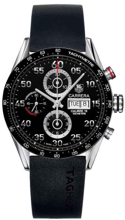 Tag Heuer Carrera Self winding Automatic Black Mens Watch CV2A10-FT6005 