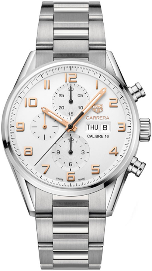 Tag Heuer Carrera Self winding Automatic Silver Mens Watch CV2A1AC.BA0738 
