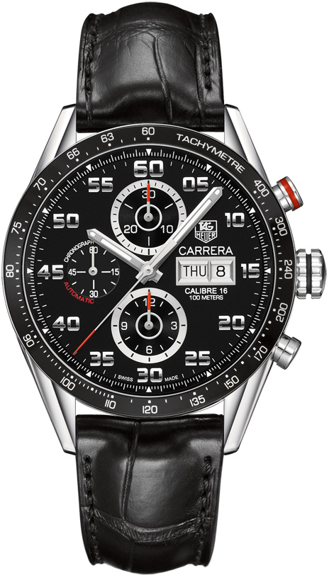 Tag Heuer Carrera Self winding Automatic Black Mens Watch CV2A1R.FC6235 