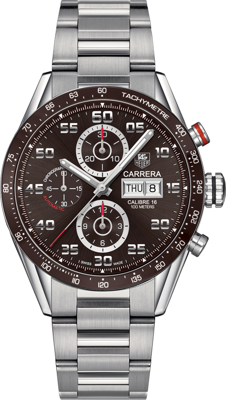 Tag Heuer Carrera Self winding Automatic Brown Mens Watch CV2A1S.BA0799 