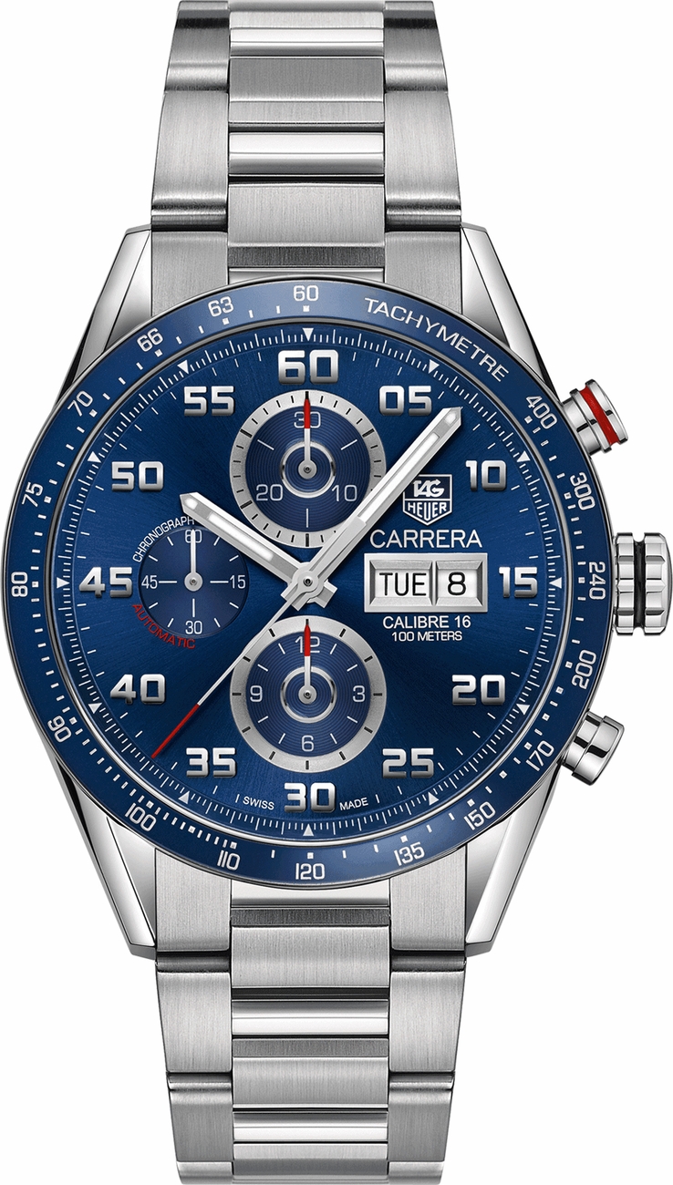 Tag Heuer Carrera Self winding Automatic Blue Mens Watch CV2A1V.BA0738 