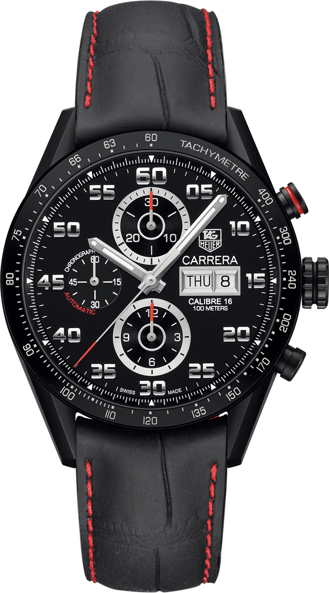 Tag Heuer Carrera Self winding Automatic Black Mens Watch CV2A81.FC6237 