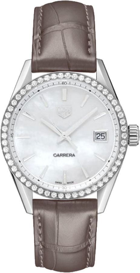 Tag Heuer Carrera Battery Operated Quartz White Ladies Watch WBK1316.FC8258 
