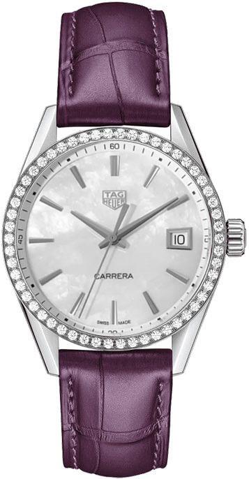 Tag Heuer Carrera Battery Operated Quartz White Ladies Watch WBK1316.FC8261 