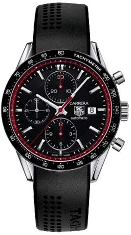 Tag Heuer Carrera Self winding Automatic Black Mens Watch CV201Z-FT6014 