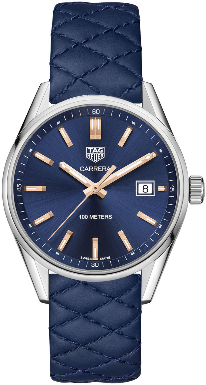 Tag Heuer Carrera Battery Operated Quartz Blue Watch WAR1112.FC6391 