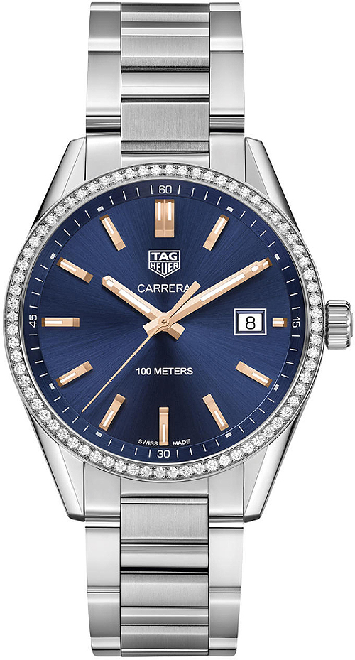 Tag Heuer Carrera Battery Operated Quartz Blue Ladies Watch WAR1114.BA0601 
