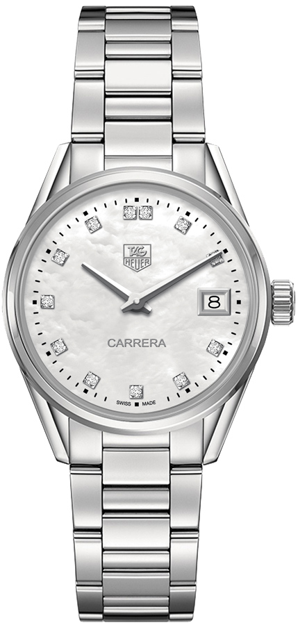 Tag Heuer Carrera Watches Ladies Pearl White Battery Operated Quartz WAR1314.BA0773 Watch 