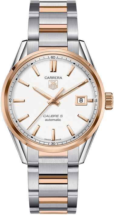 Tag Heuer Carrera Rose Gold & Steel Men's Watch WAR215D.BD0784 