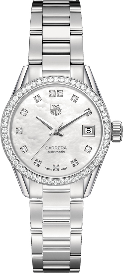 Tag Heuer Carrera Self winding Automatic Pearl White Ladies Watch WAR2415.BA0770 