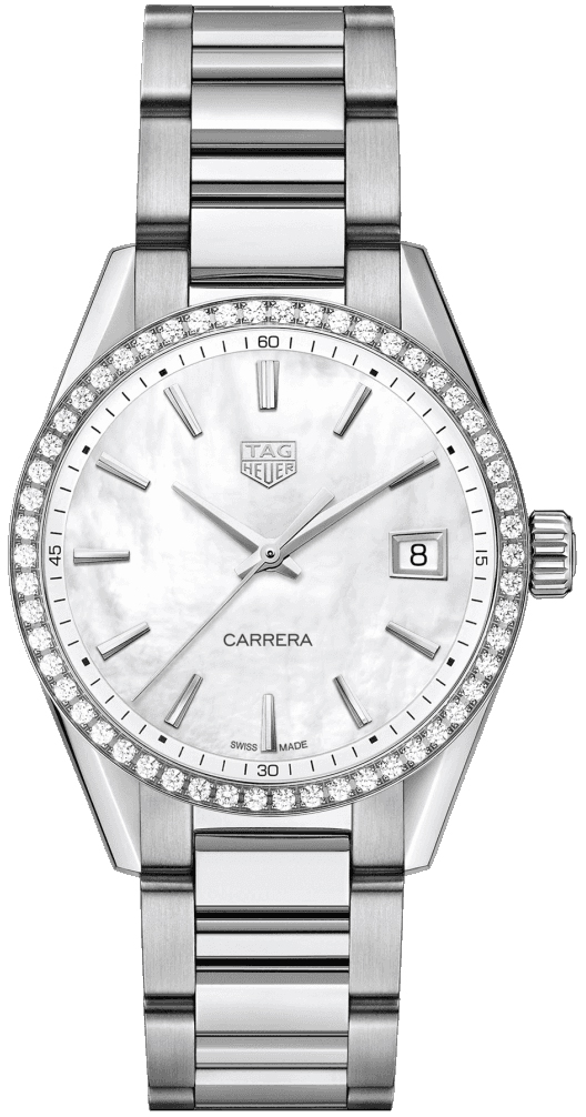 Tag Heuer Carrera Battery Operated Quartz White Ladies Watch WBK1316.BA0652 