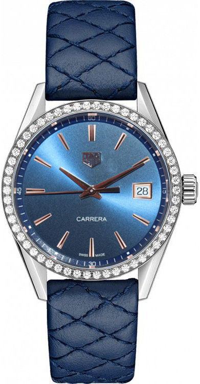Tag Heuer Carrera Battery Operated Quartz Blue Ladies Watch WBK1317.FC8259 