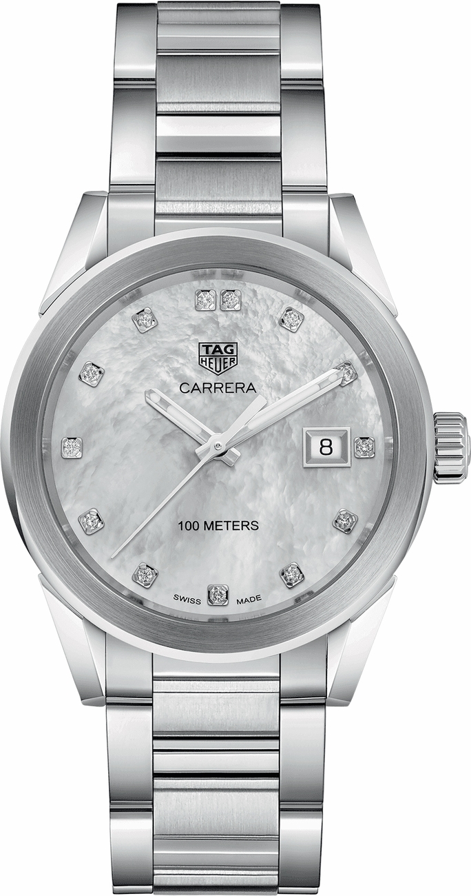 Tag Heuer Carrera Watches Ladies Pearl White Battery Operated Quartz WBG1312.BA0758 Watch 